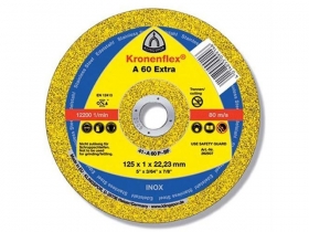 Disc abraziv pentru taierea inoxului 125X1X22.2 mm A60EX